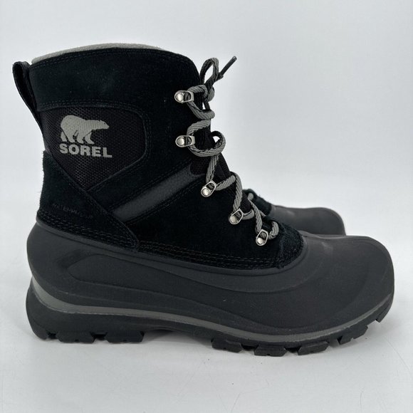 Sorel Men's Boots Buxton Black Quarry Waterproof Insulated Size US 11 EU 44 NEW - Picture 7 of 16